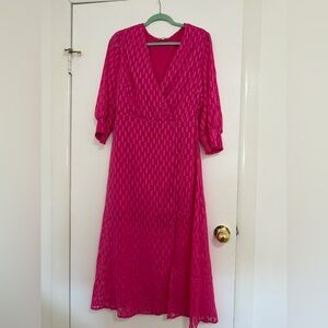 NSR Fuchsia Long Sleeve Dress
